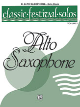 Classic Festival Solos Vol. 2 Alto Sax Solo Part cover Thumbnail